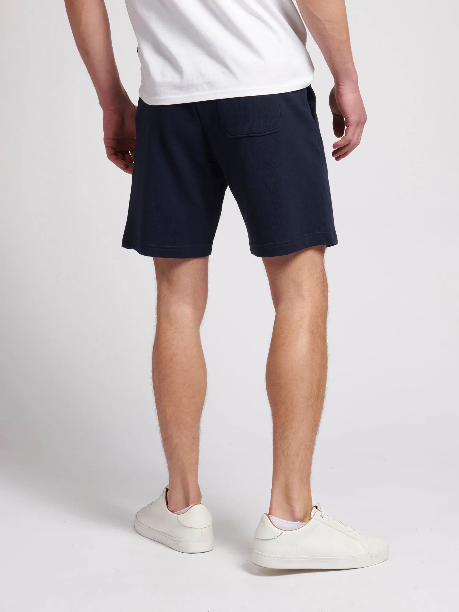 Mens Block Flag Graphic Shorts in Navy Blue