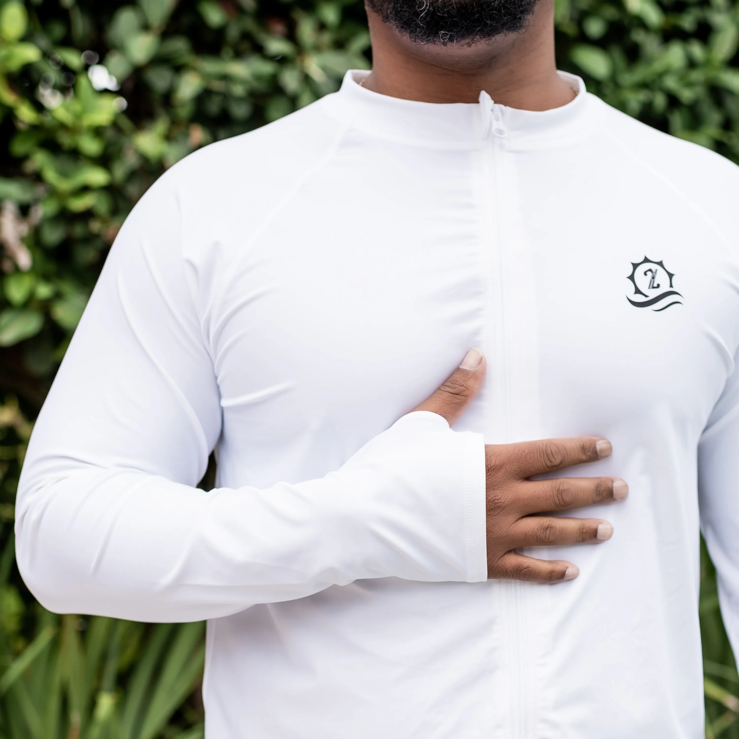 Men's Long Sleeve Rash Guard | “White”