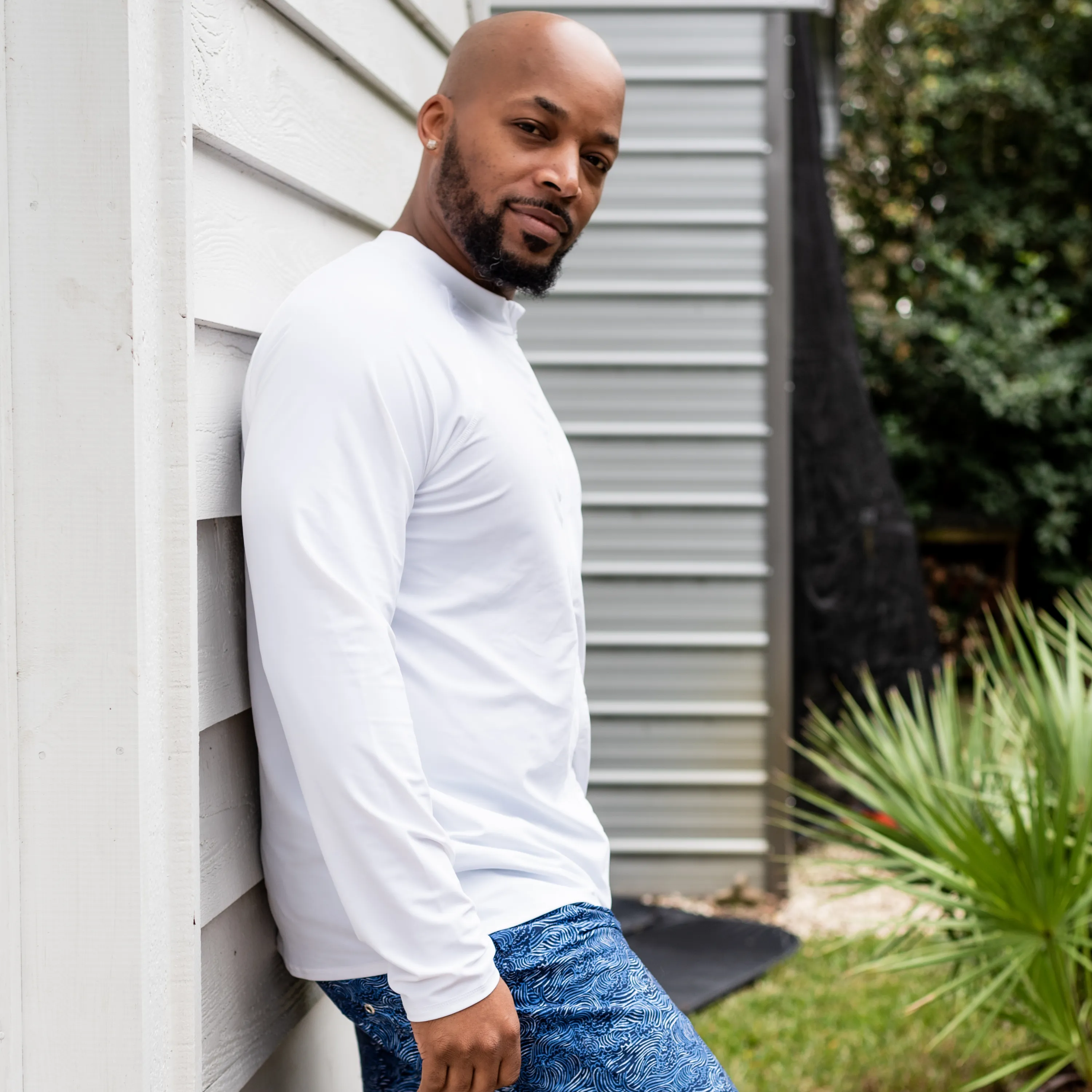 Men's Long Sleeve Rash Guard | “White”