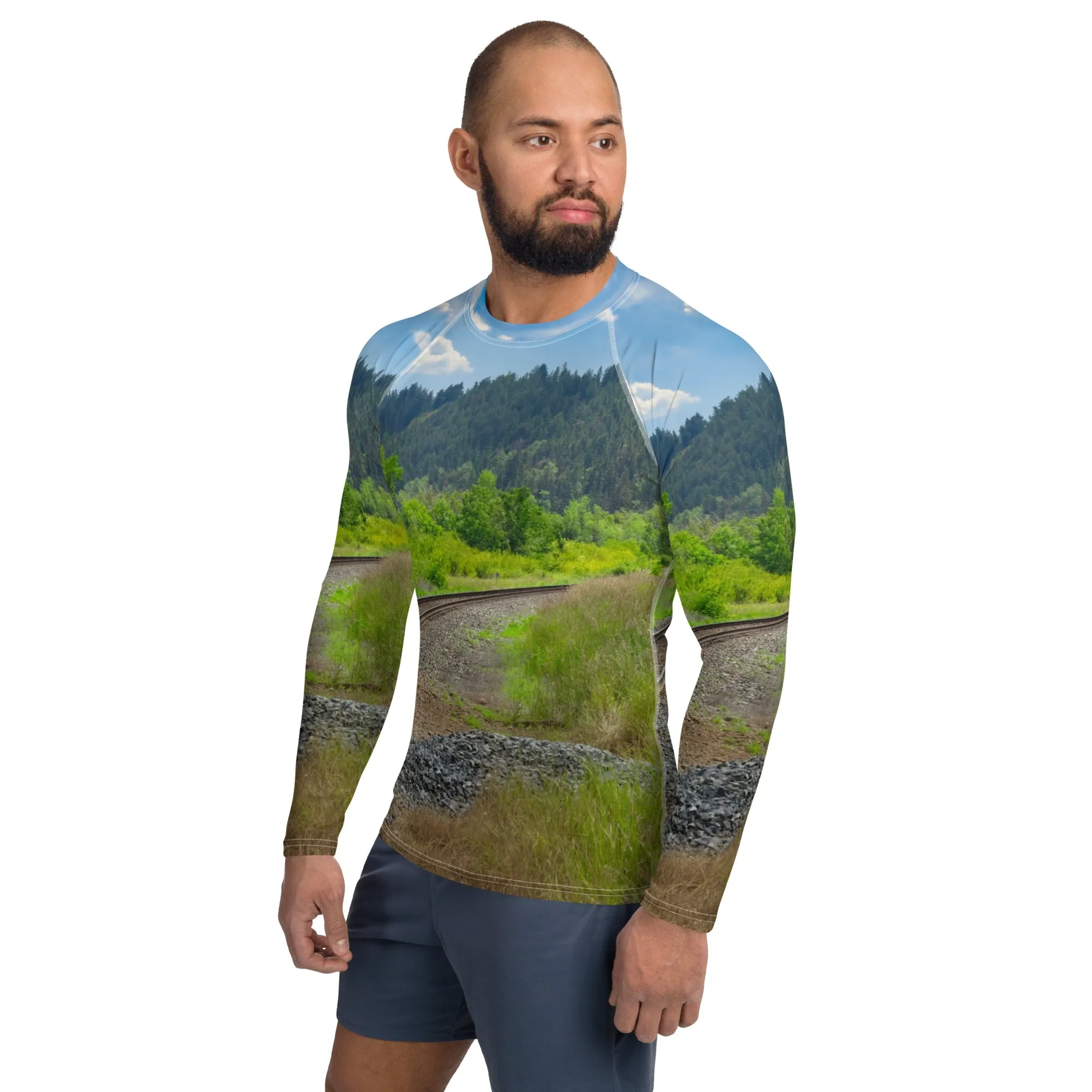 Men's Rash Guard - Edworthy Park CPKC Tracks