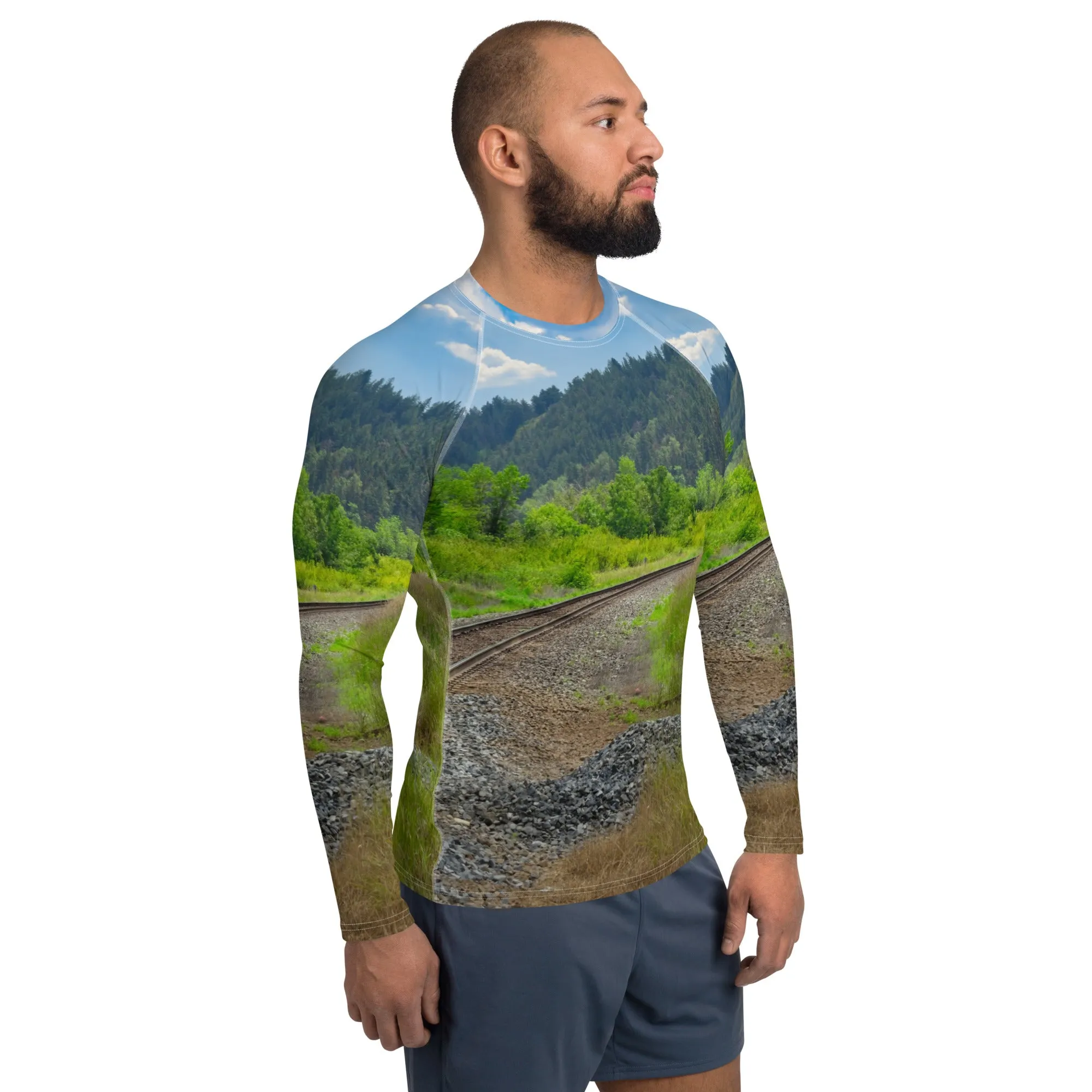 Men's Rash Guard - Edworthy Park CPKC Tracks