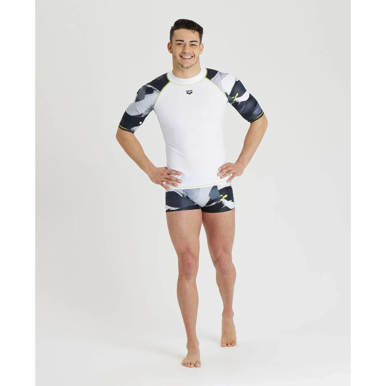 MEN'S SHORT SLEEVES RASH GUARD ALLOVER