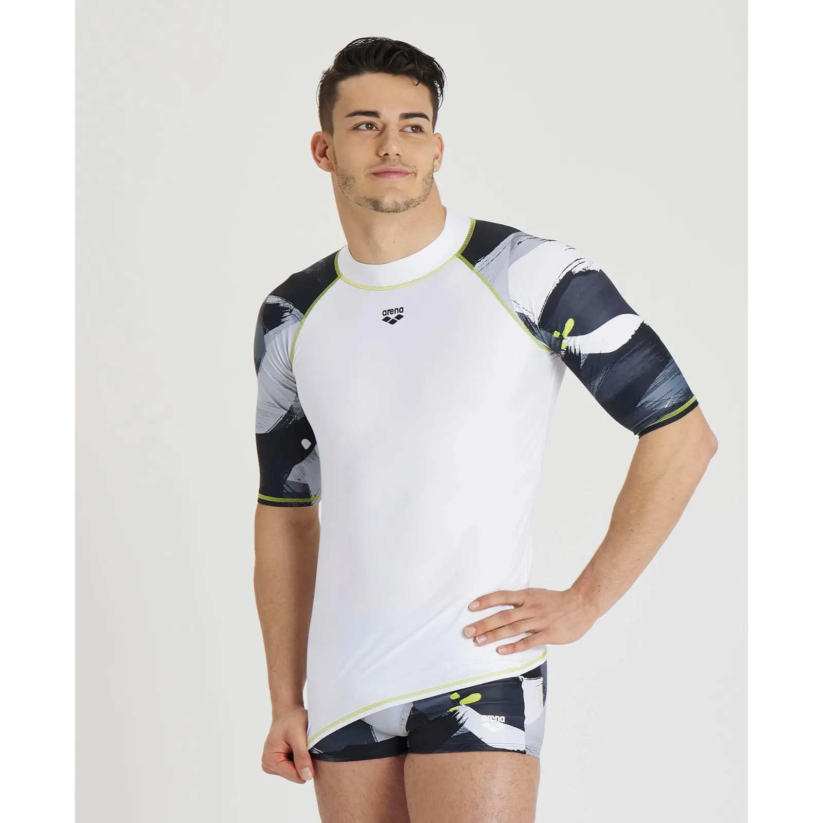 MEN'S SHORT SLEEVES RASH GUARD ALLOVER