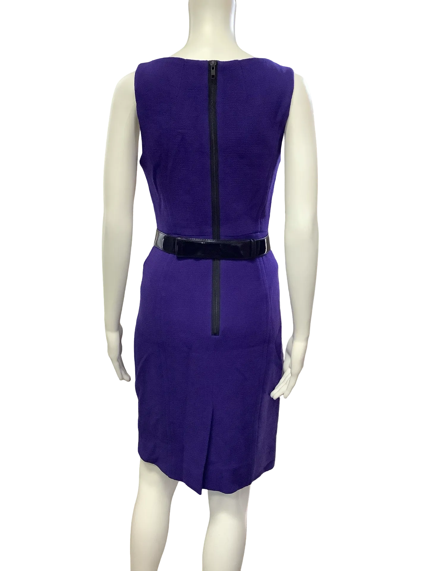 Milly Dress Midi Length W/Belt Purple Size: 4