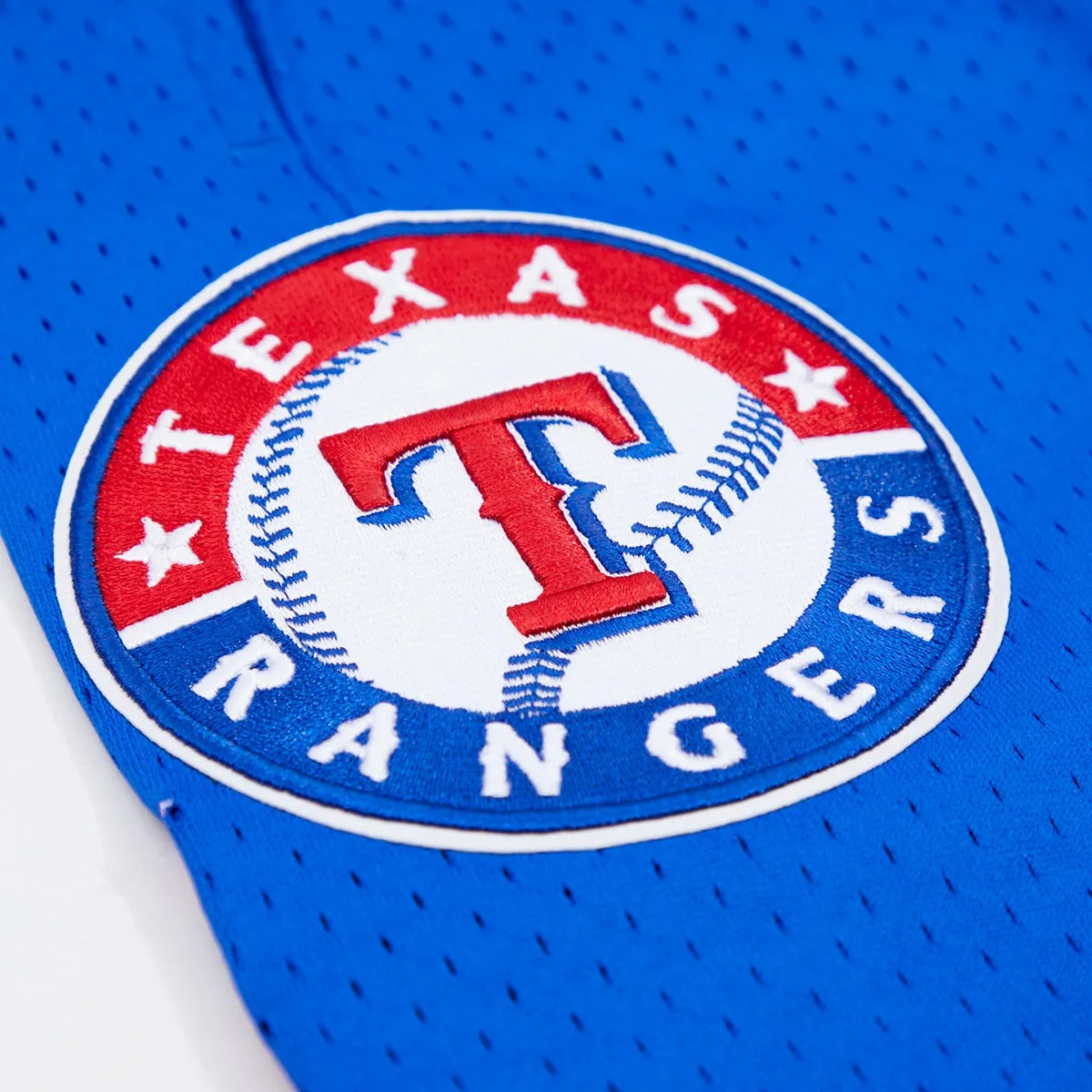 MLB TEXAS RANGERS LOGO MEN'S MESH SHORT (ROYAL/RED)
