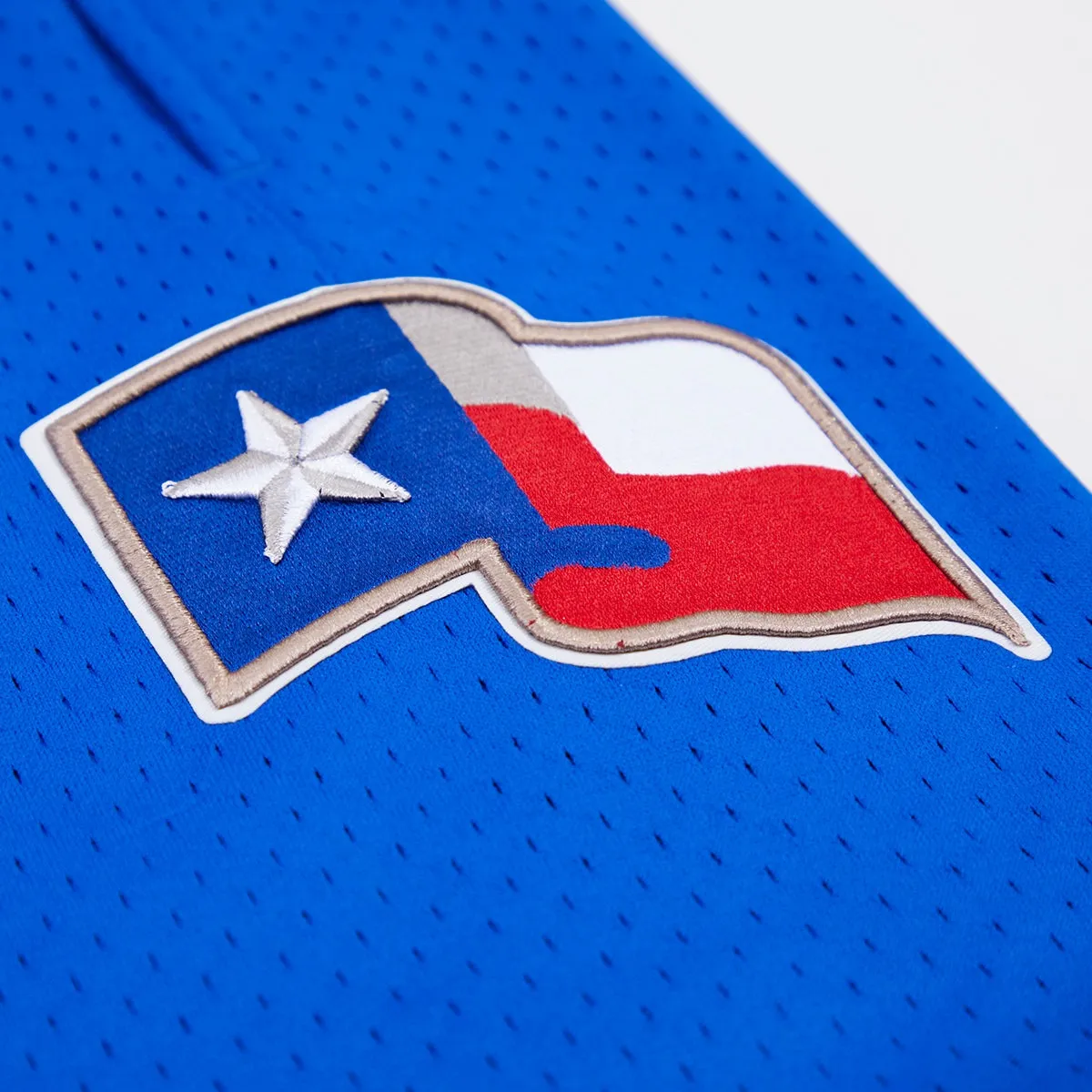 MLB TEXAS RANGERS LOGO MEN'S MESH SHORT (ROYAL/RED)