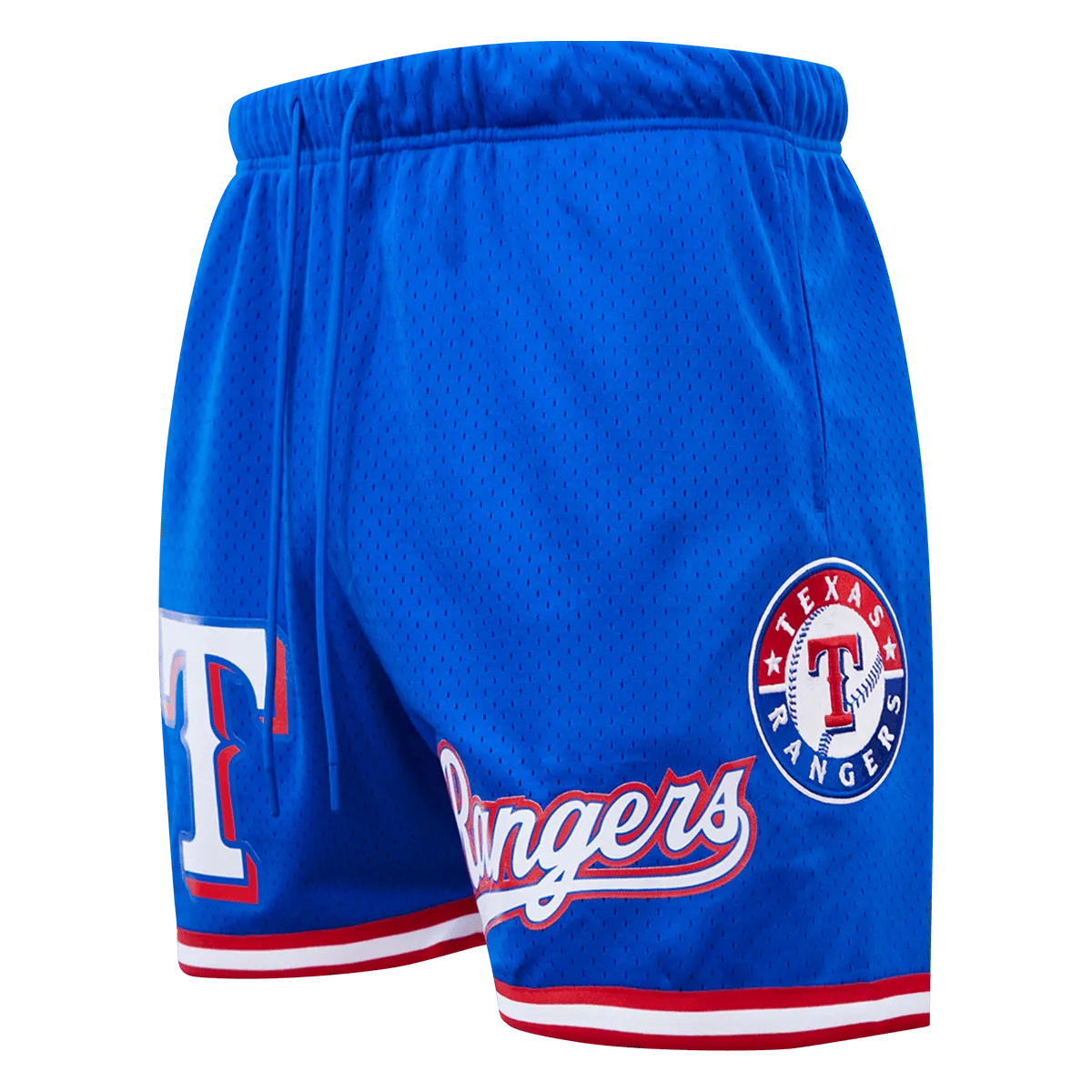 MLB TEXAS RANGERS LOGO MEN'S MESH SHORT (ROYAL/RED)