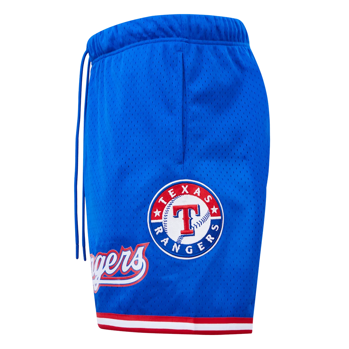MLB TEXAS RANGERS LOGO MEN'S MESH SHORT (ROYAL/RED)