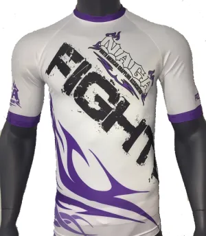 NAGA PURPLE TRIBAL RASH GUARD