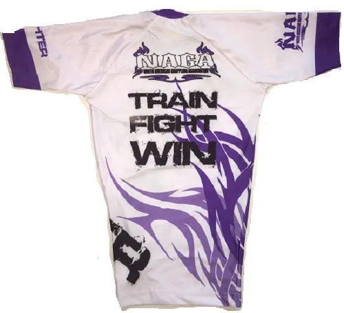 NAGA PURPLE TRIBAL RASH GUARD