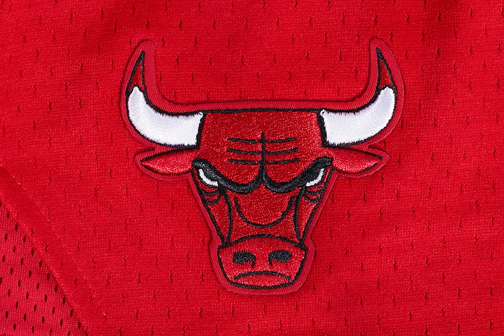 NBA CHICAGO BULLS SCRIPT TAIL WOMEN'S MESH SHORT (RED)