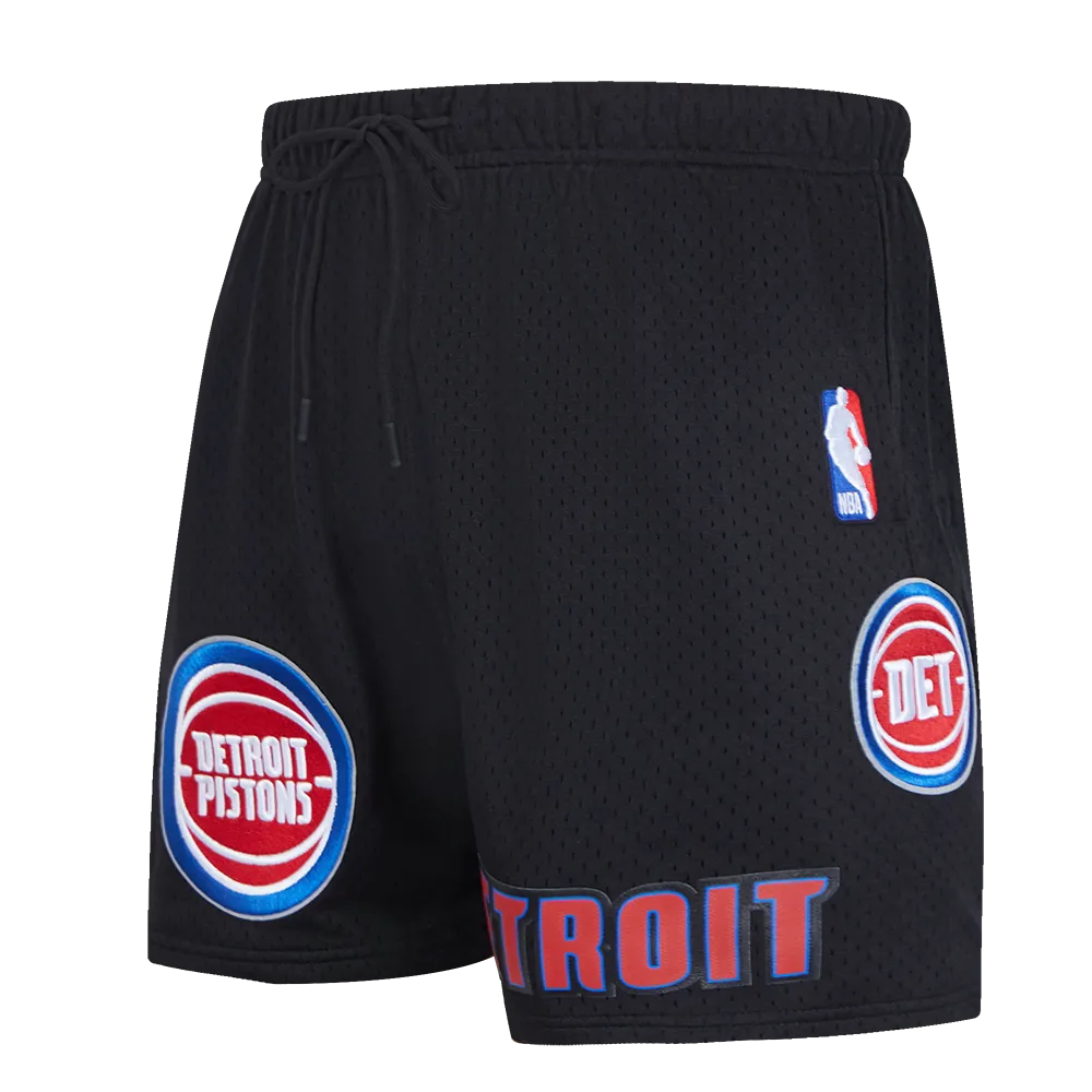NBA DETROIT PISTONS CLASSIC MESH MEN'S SHORT (BLACK)