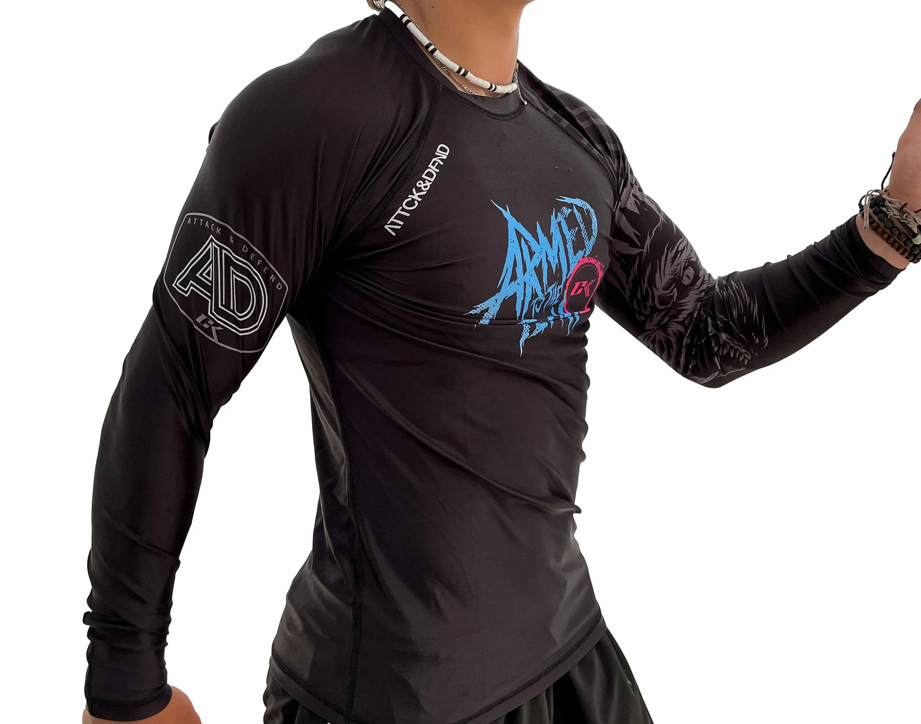 NEW 2023 ATTACK&DEFEND "ARMED"  Rash Guard