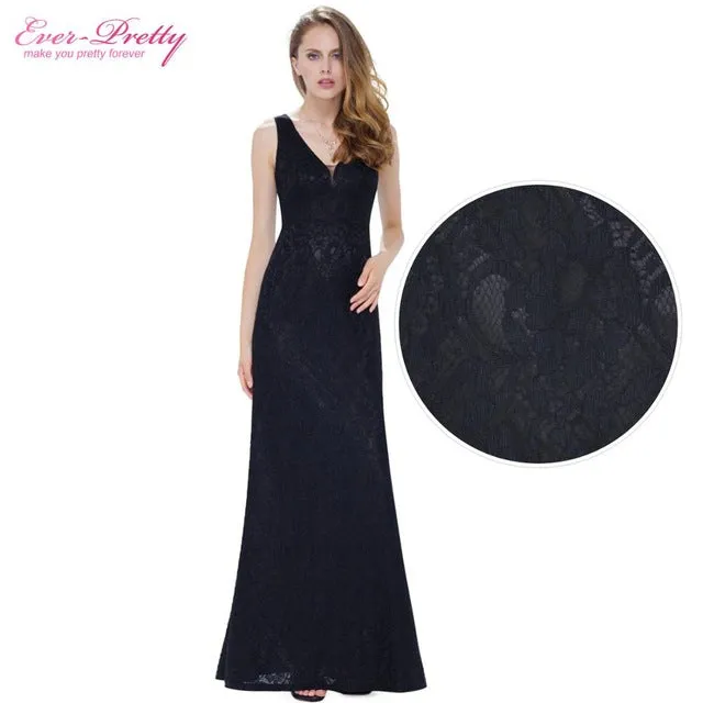 New Arrival Formal Evening Dresses Long Ever Pretty Women Elegant V Neck Sleeveless Evening Dresses