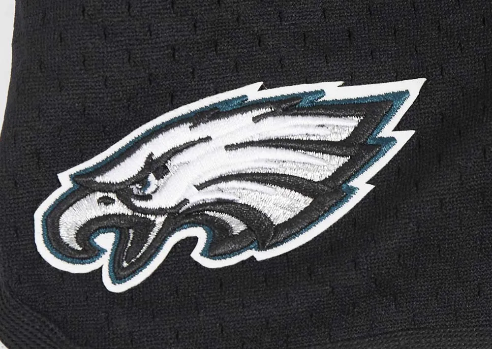 NFL PHILADELPHIA EAGLES SCRIPT TAIL WOMEN'S MESH TAPE SHORT (BLACK)