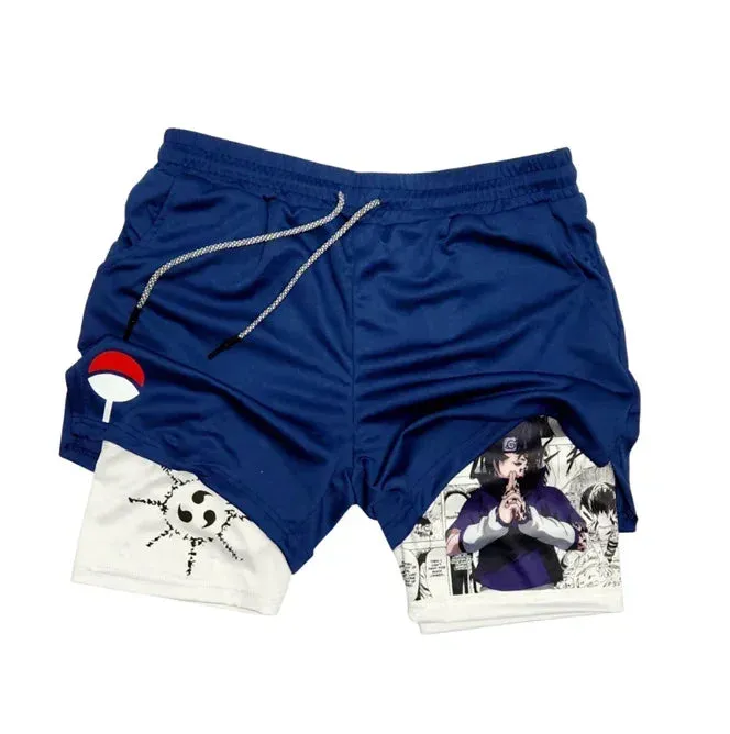 Ninja Training Blue Mesh Gym Shorts
