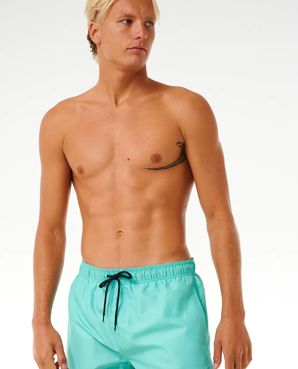 Offset Volley Shorts in Aqua