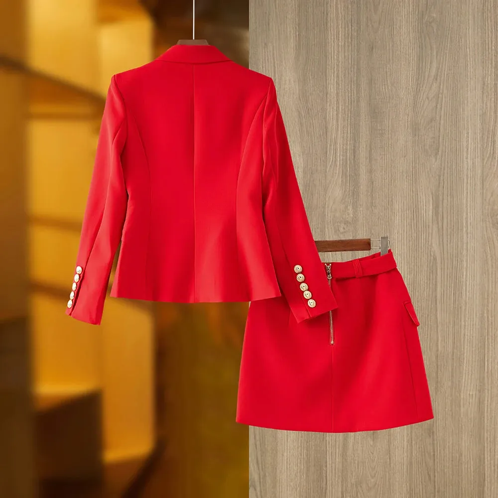 Paris Blazer Skirt Set