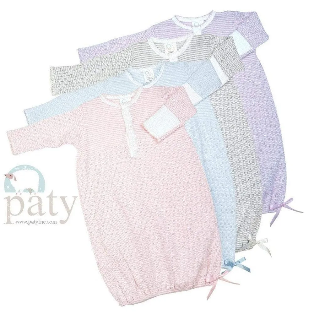 Paty Long Sleeve Solid Button Down Sack