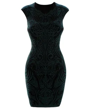 Phoenix Embroidered Jacquard Dress