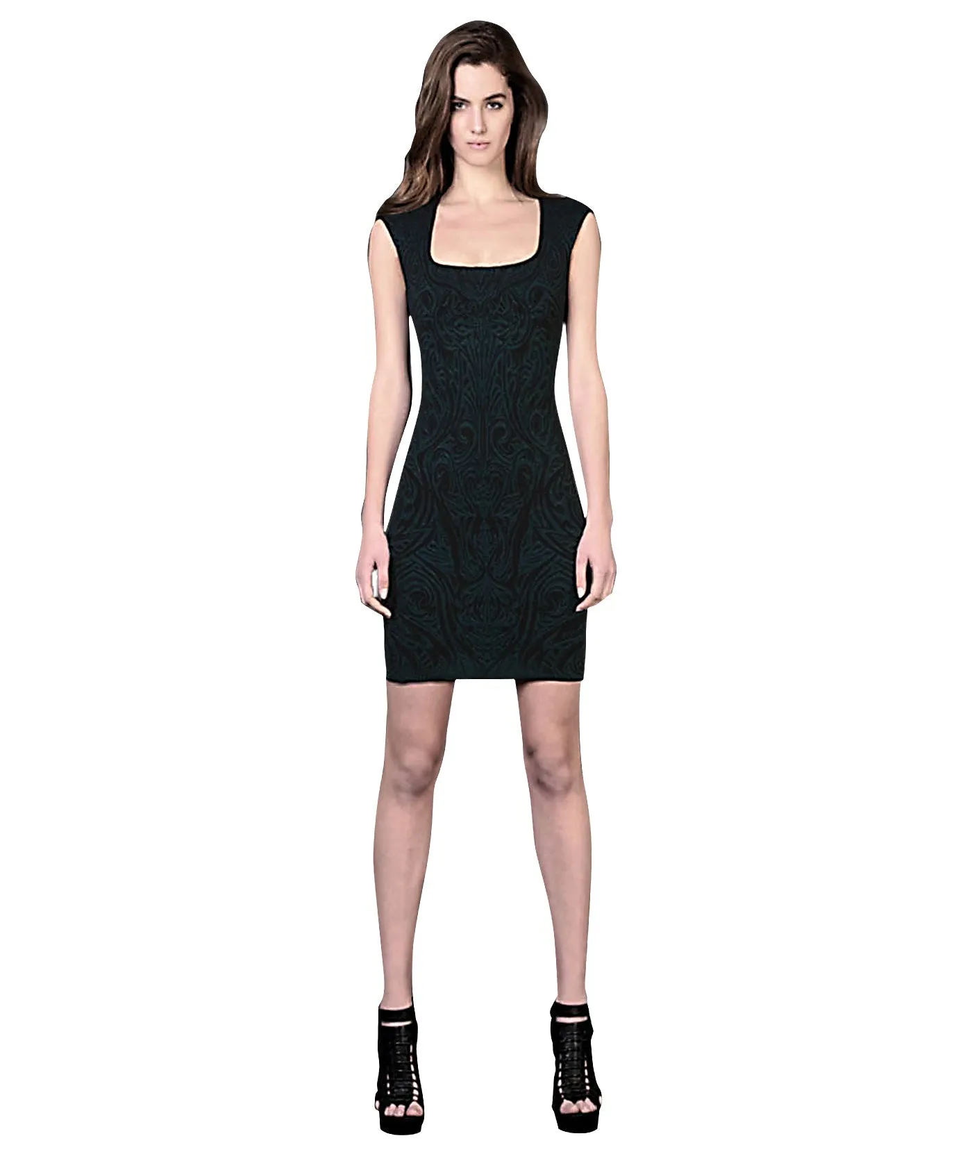 Phoenix Embroidered Jacquard Dress