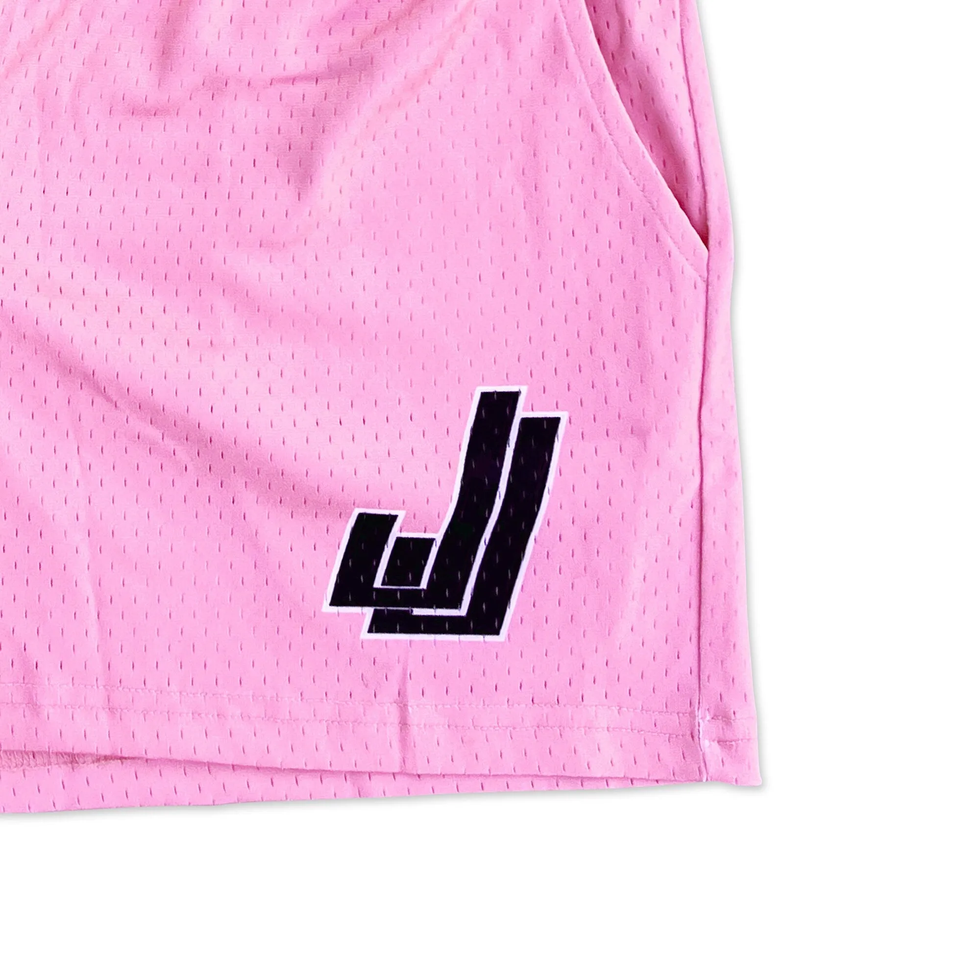 Pink - Premium Mesh JJ Shorts - 5 Inch Inseam - Vintage Gym Basketball Fit