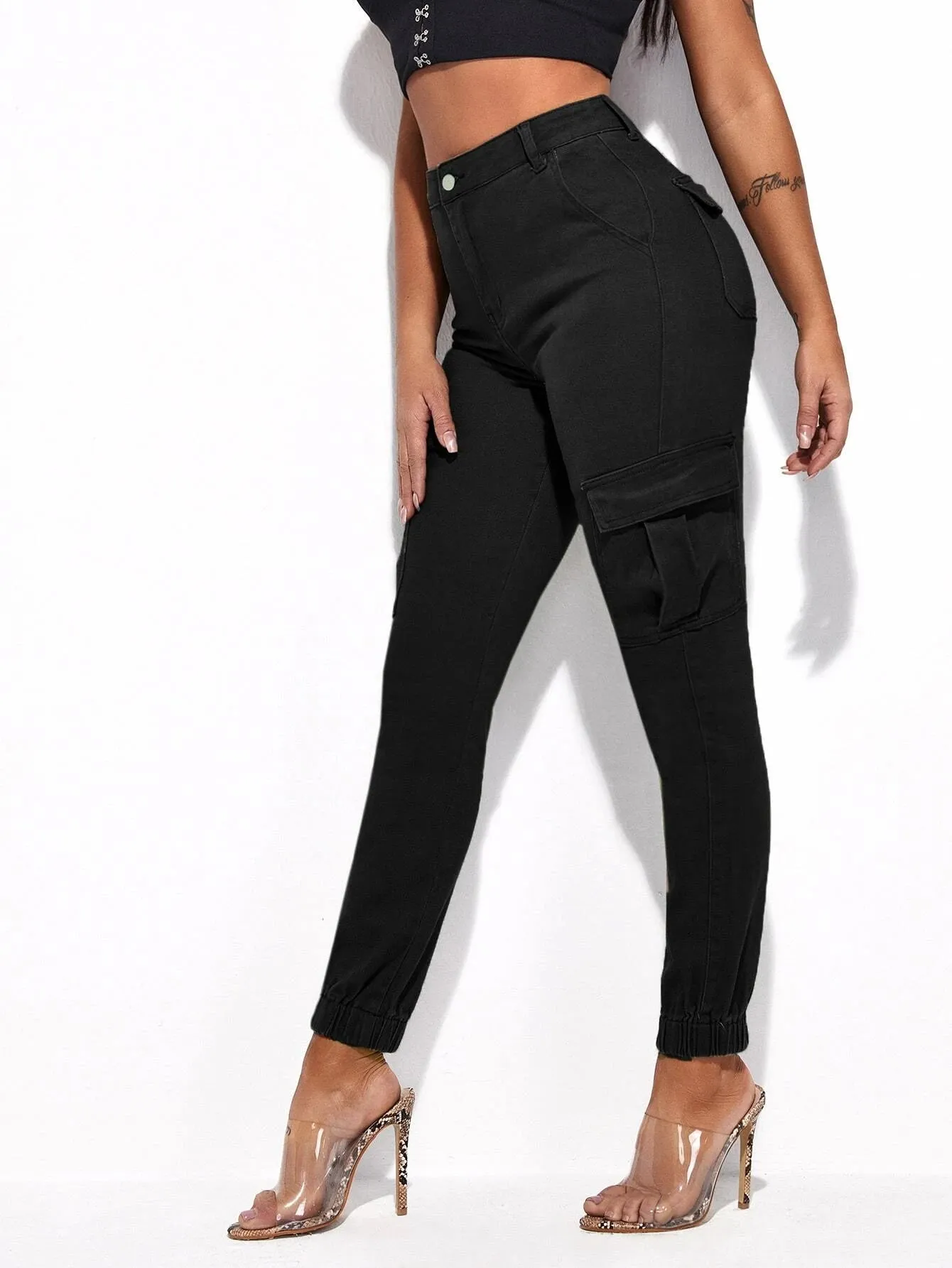 Plain Flap Pocket Jeans