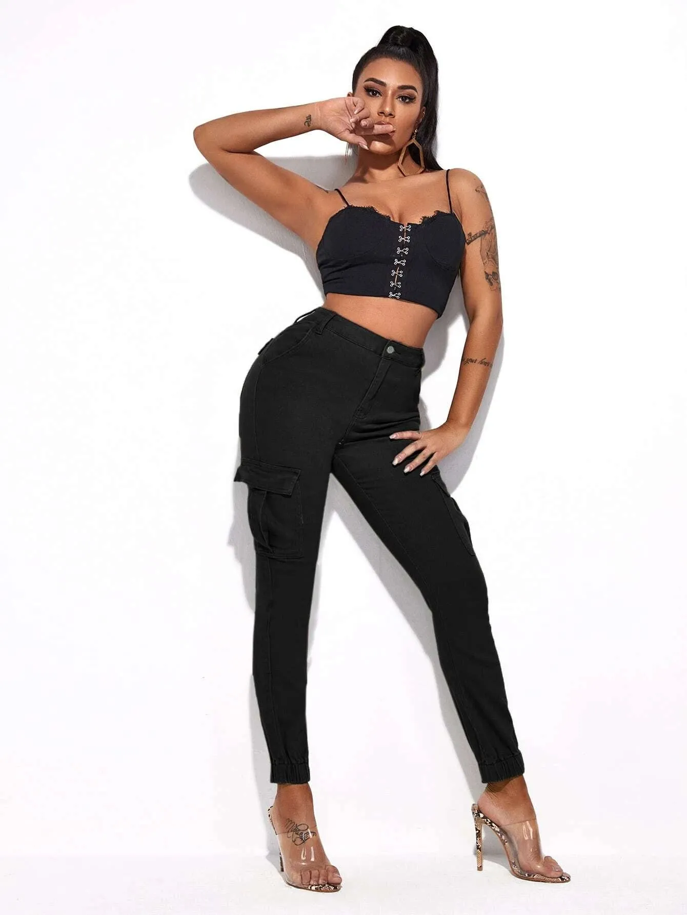 Plain Flap Pocket Jeans