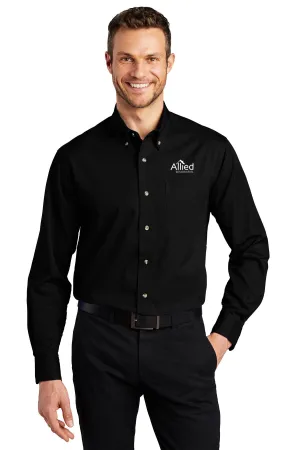 Port Authority Long Sleeve Twill Shirt, Black [Allied Residential]