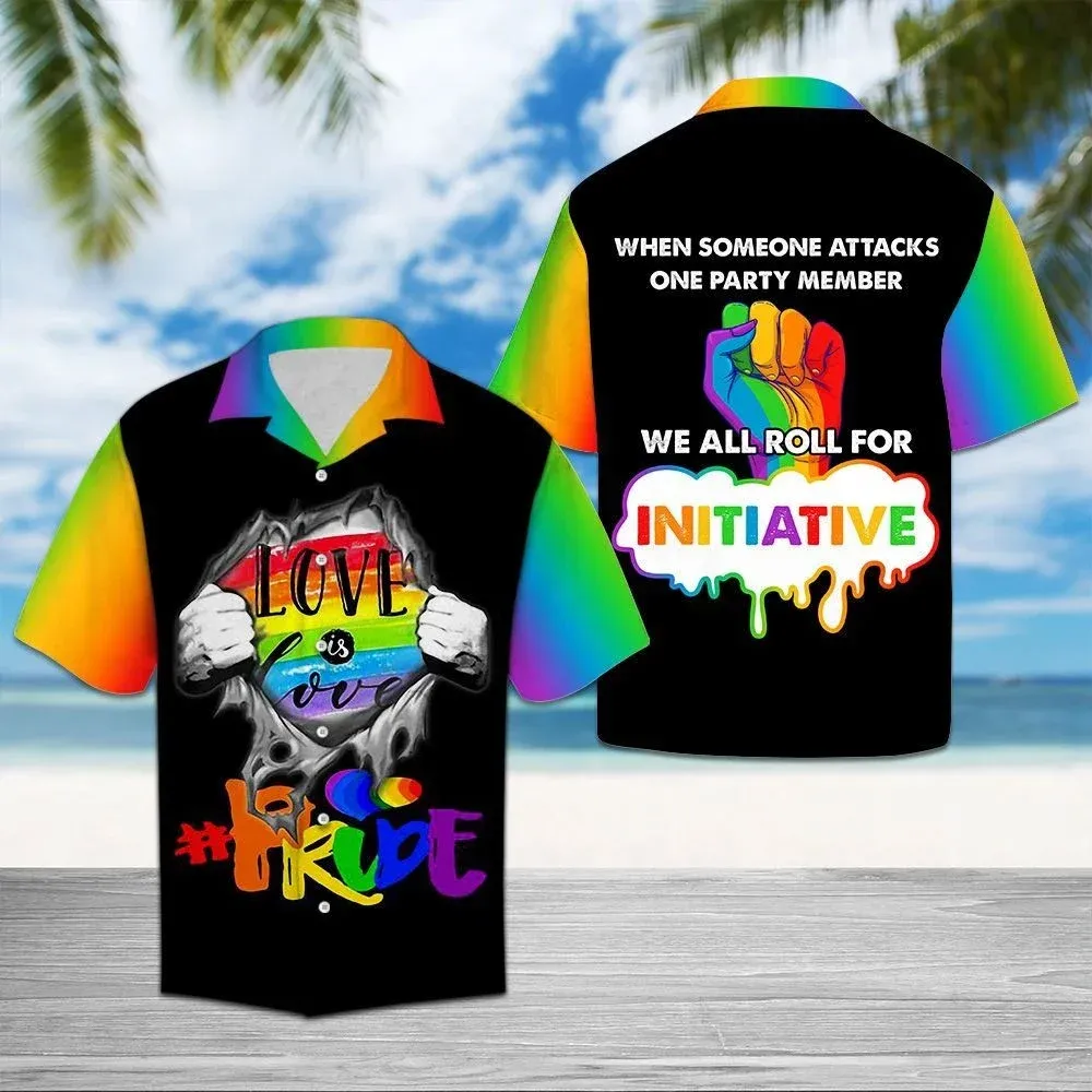Pride LGBT Rainbow Hawaiian Shirt, Love Is Love, Gift For Pride Month