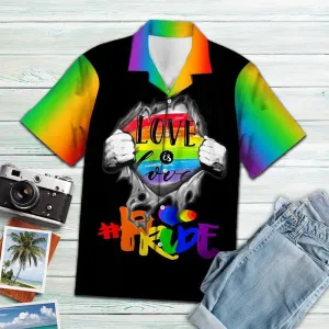 Pride LGBT Rainbow Hawaiian Shirt, Love Is Love, Gift For Pride Month