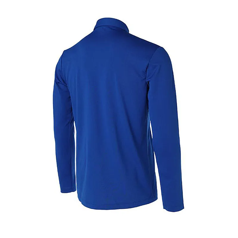 PUMA Stretch Pique Badge Men's Long Sleeve Polo (Festive Blue)