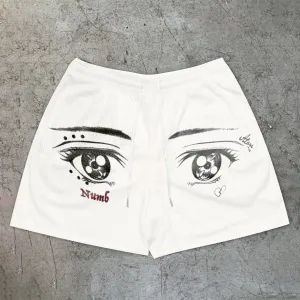 Retro Fashion Casual Personality Mesh Shorts