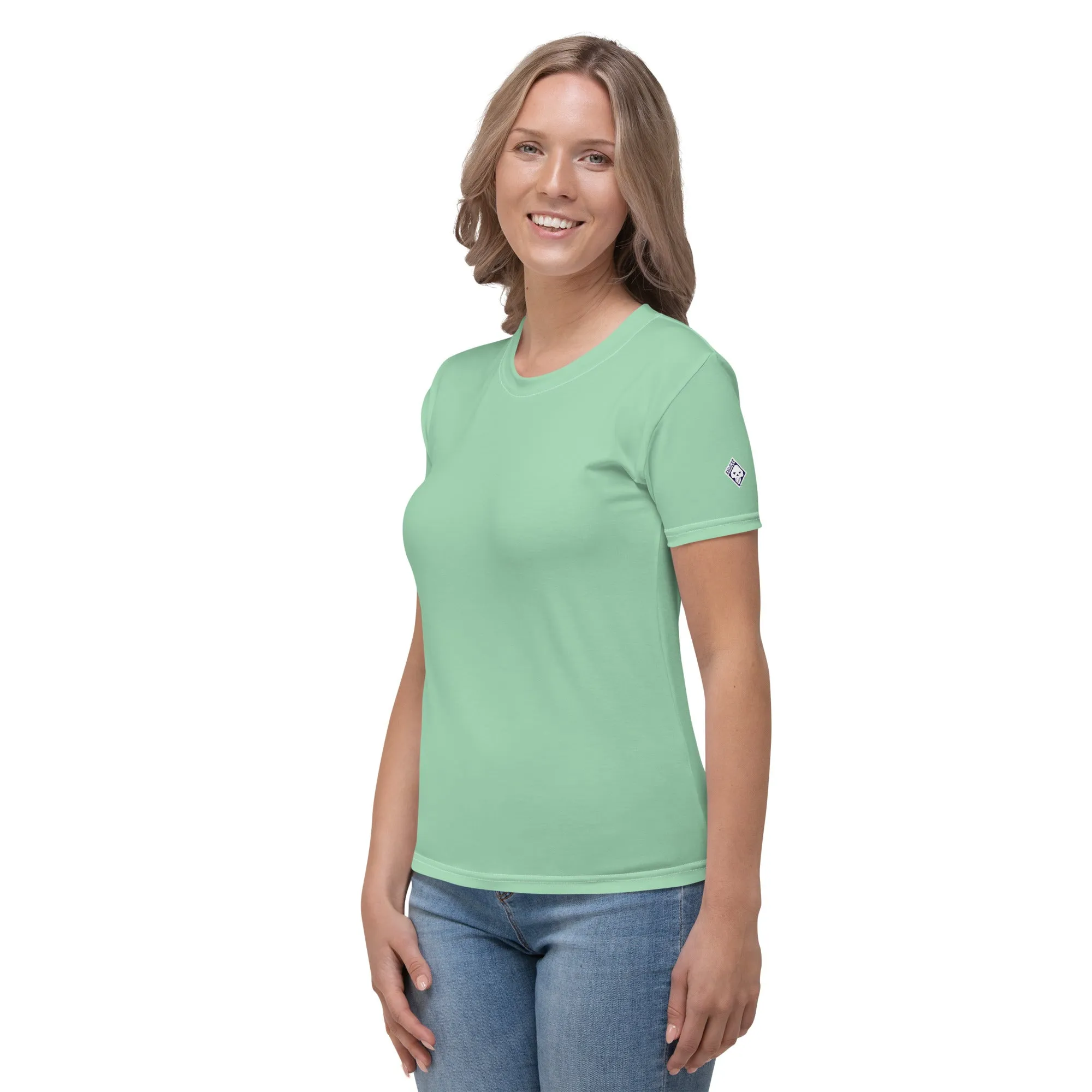 Solid Color Women’s Rash Guard for BJJ - Short Sleeve Edition - Vista Blue