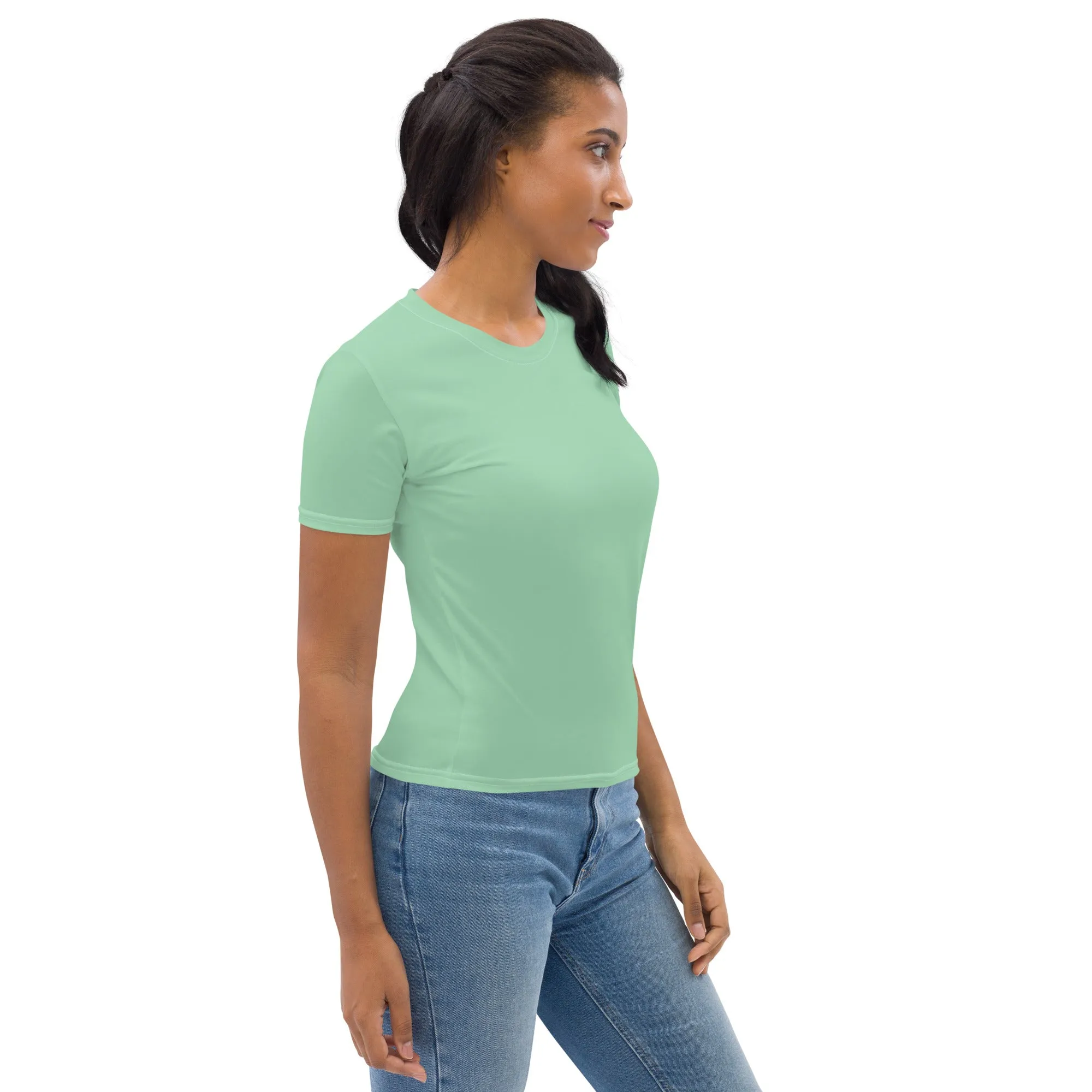 Solid Color Women’s Rash Guard for BJJ - Short Sleeve Edition - Vista Blue