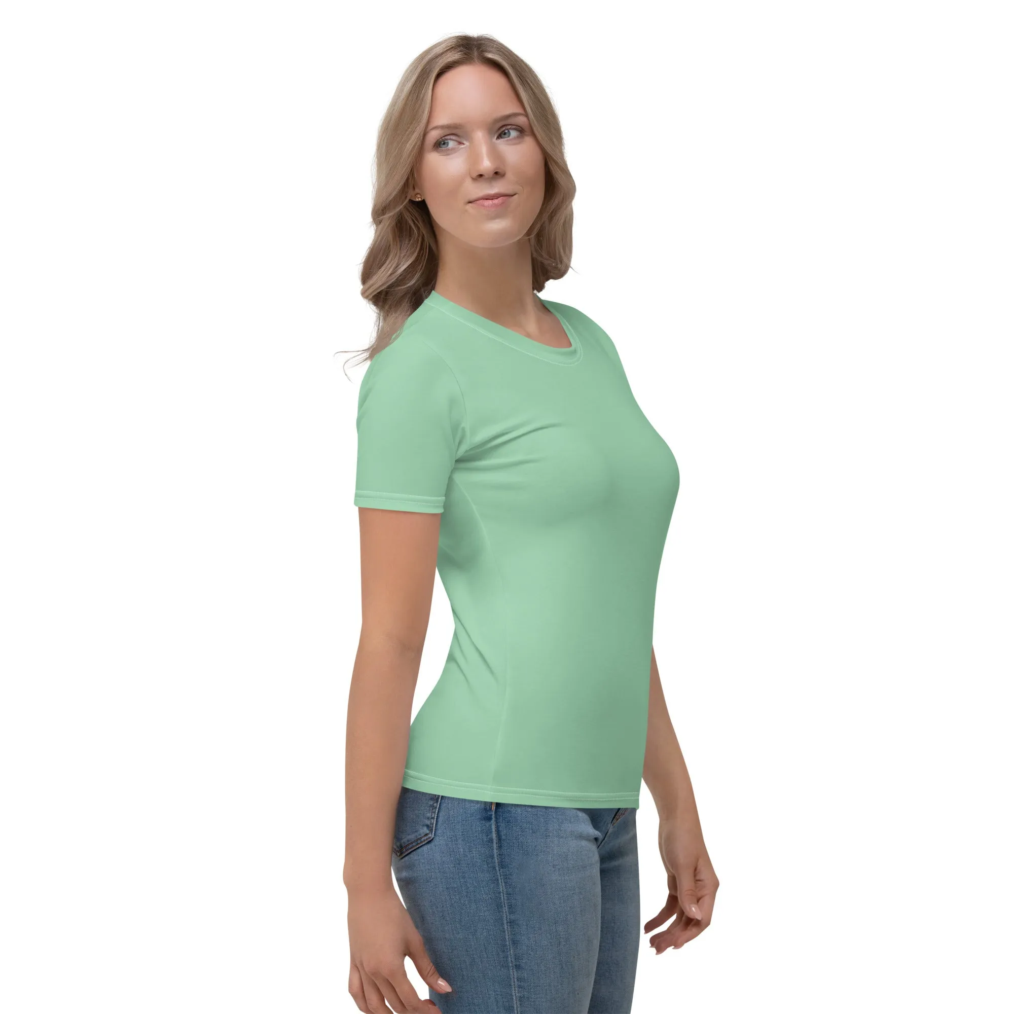 Solid Color Women’s Rash Guard for BJJ - Short Sleeve Edition - Vista Blue