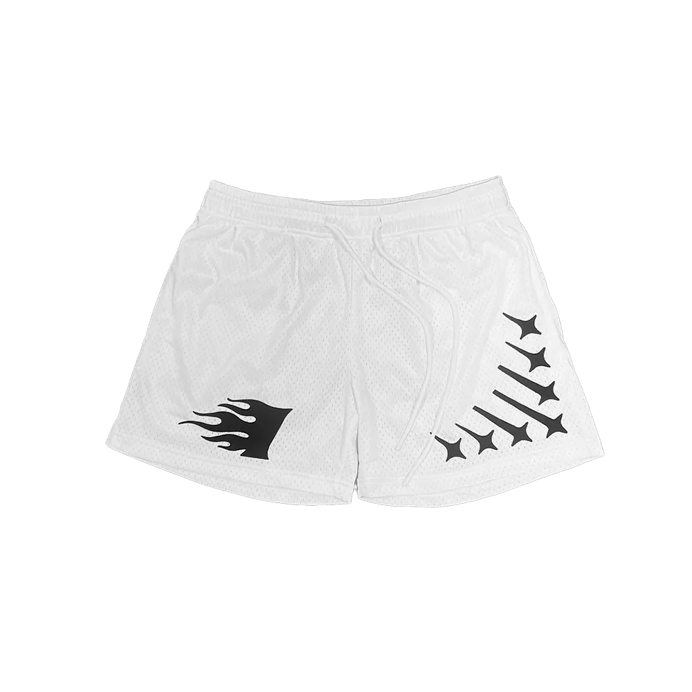 Staple Mesh Shorts White