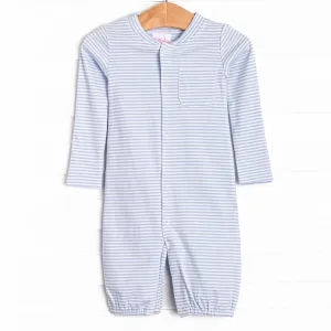 Striped Converter Gown, Blue