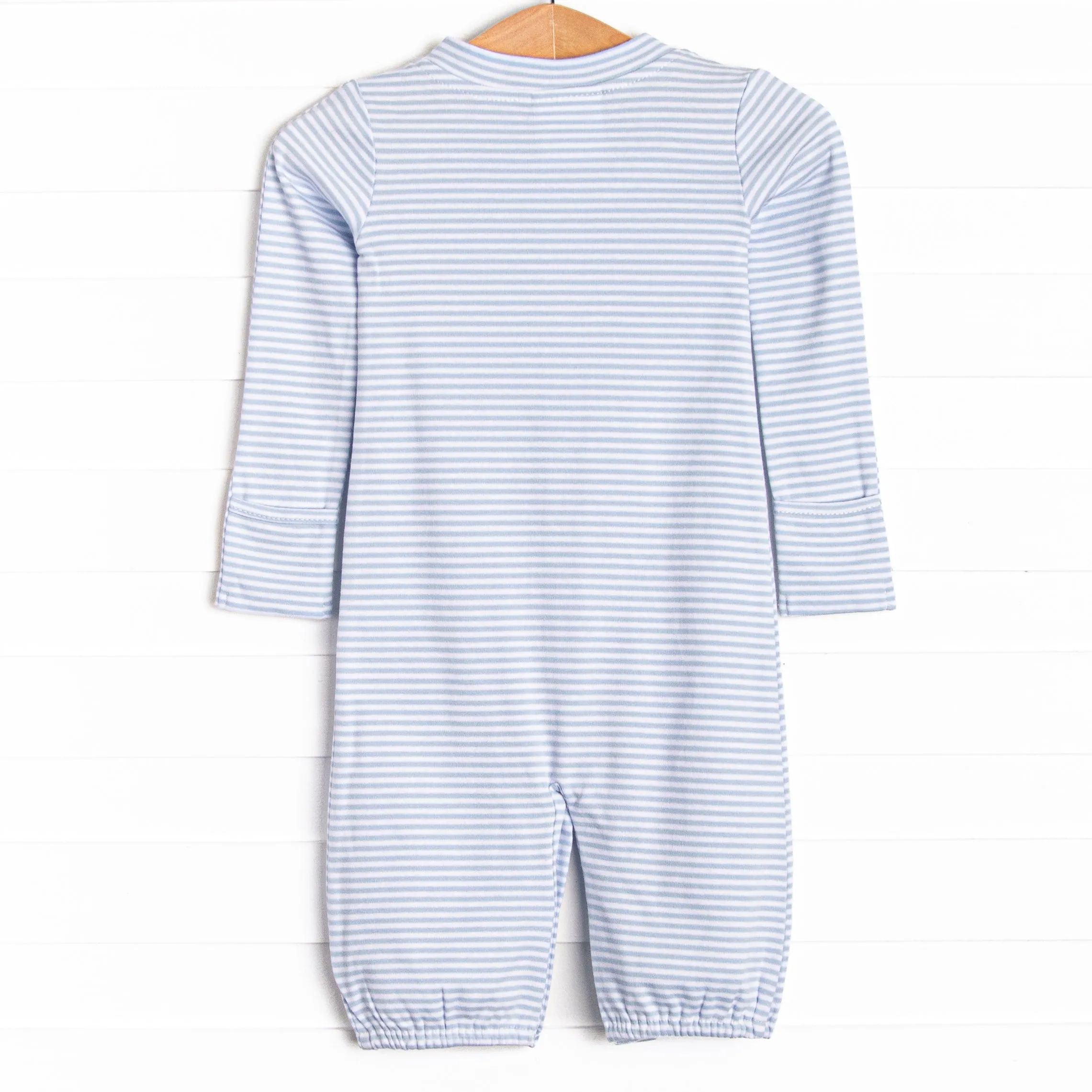 Striped Converter Gown, Blue