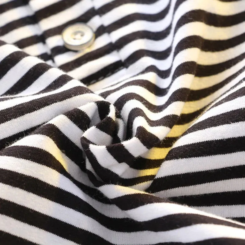 Striped Cotton Short Sleeve Polo-shirt & Shorts