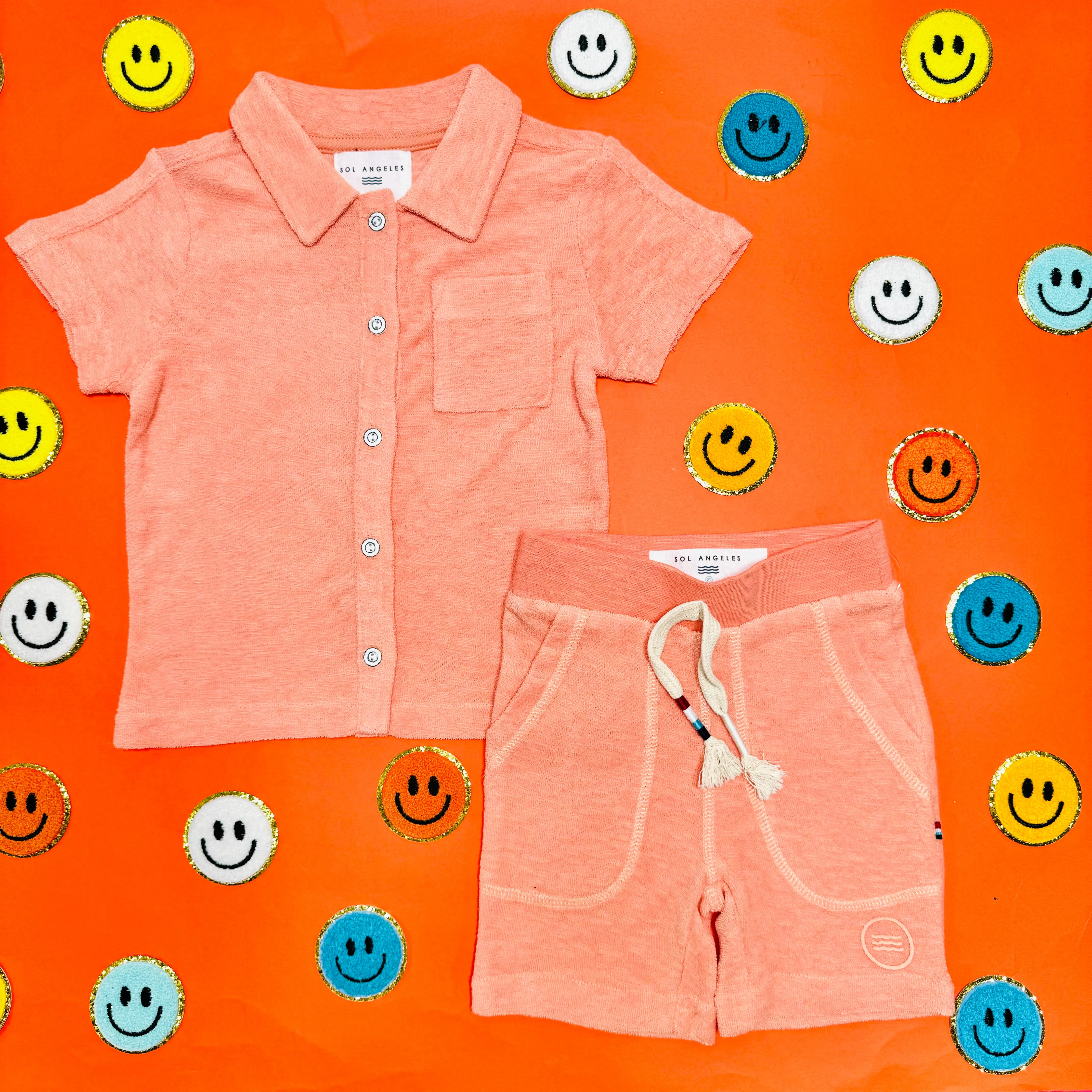 TERRY CABANA BUTTON DOWN TOP
