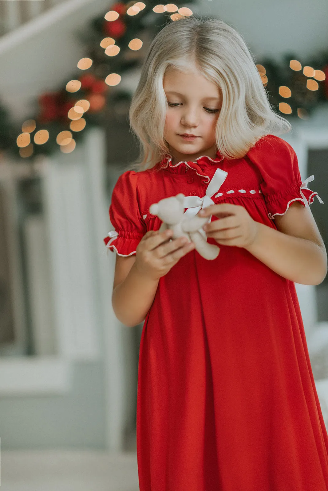 The Original Clara Nutcracker Christmas Gown Short Sleeve in Red