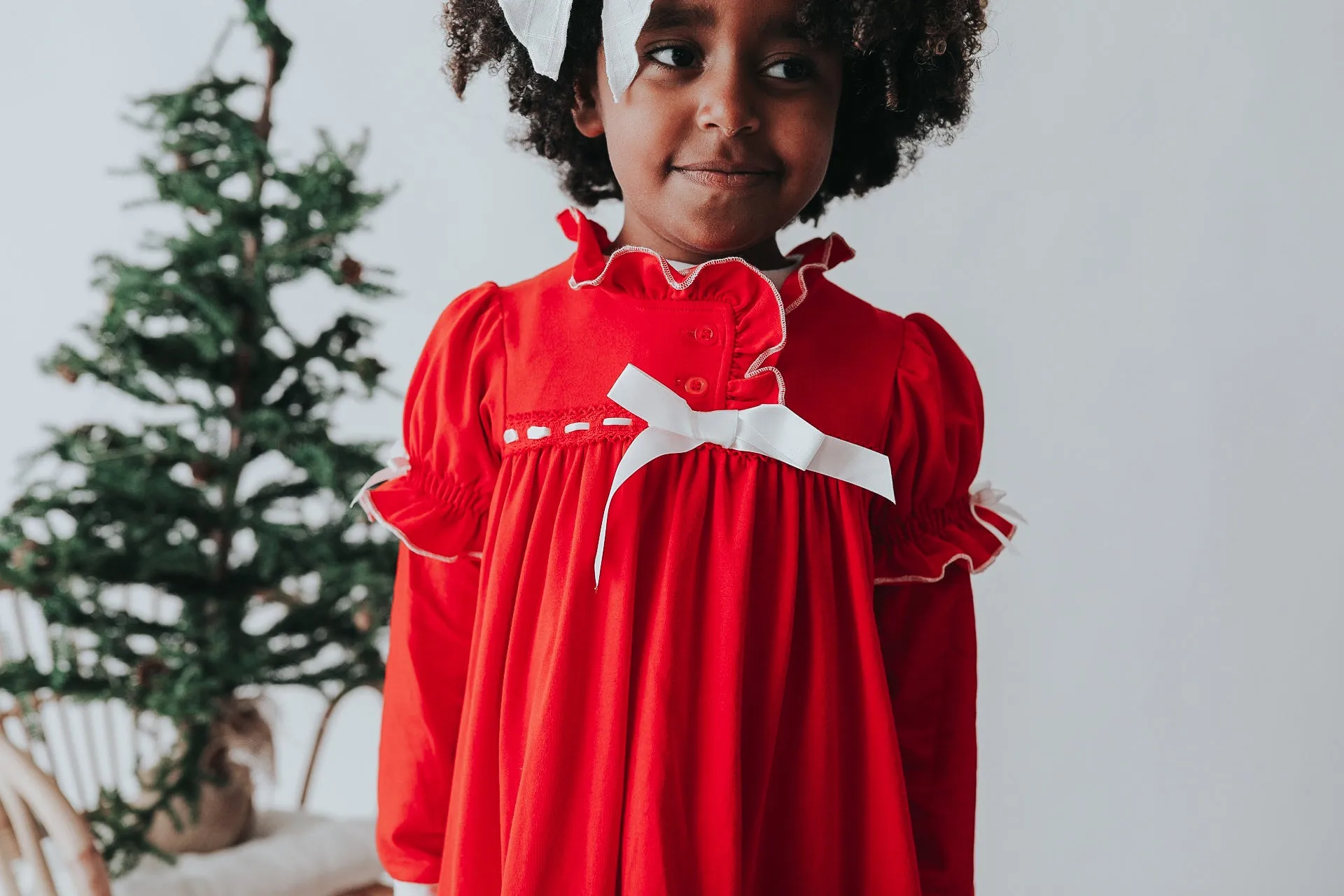 The Original Clara Nutcracker Christmas Gown Short Sleeve in Red