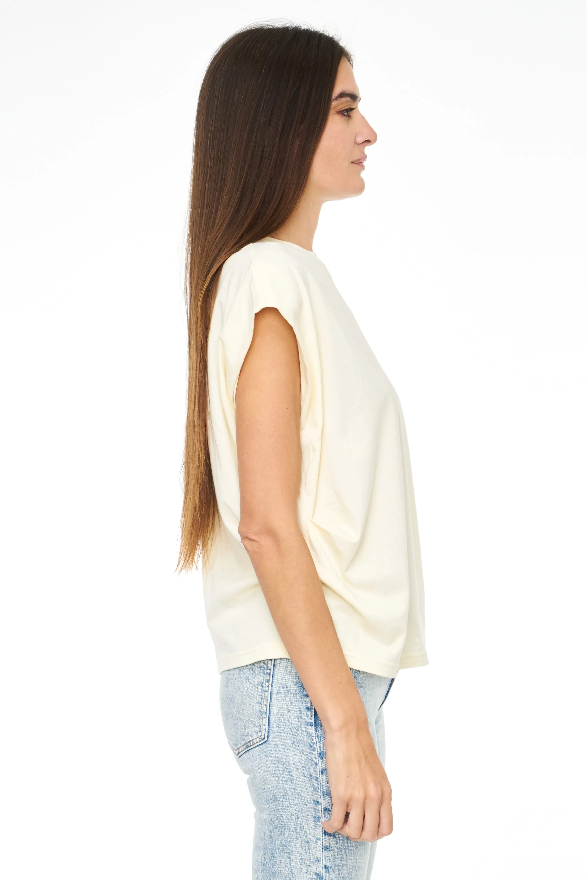 Trina Muscle Tee - Butter Yellow
