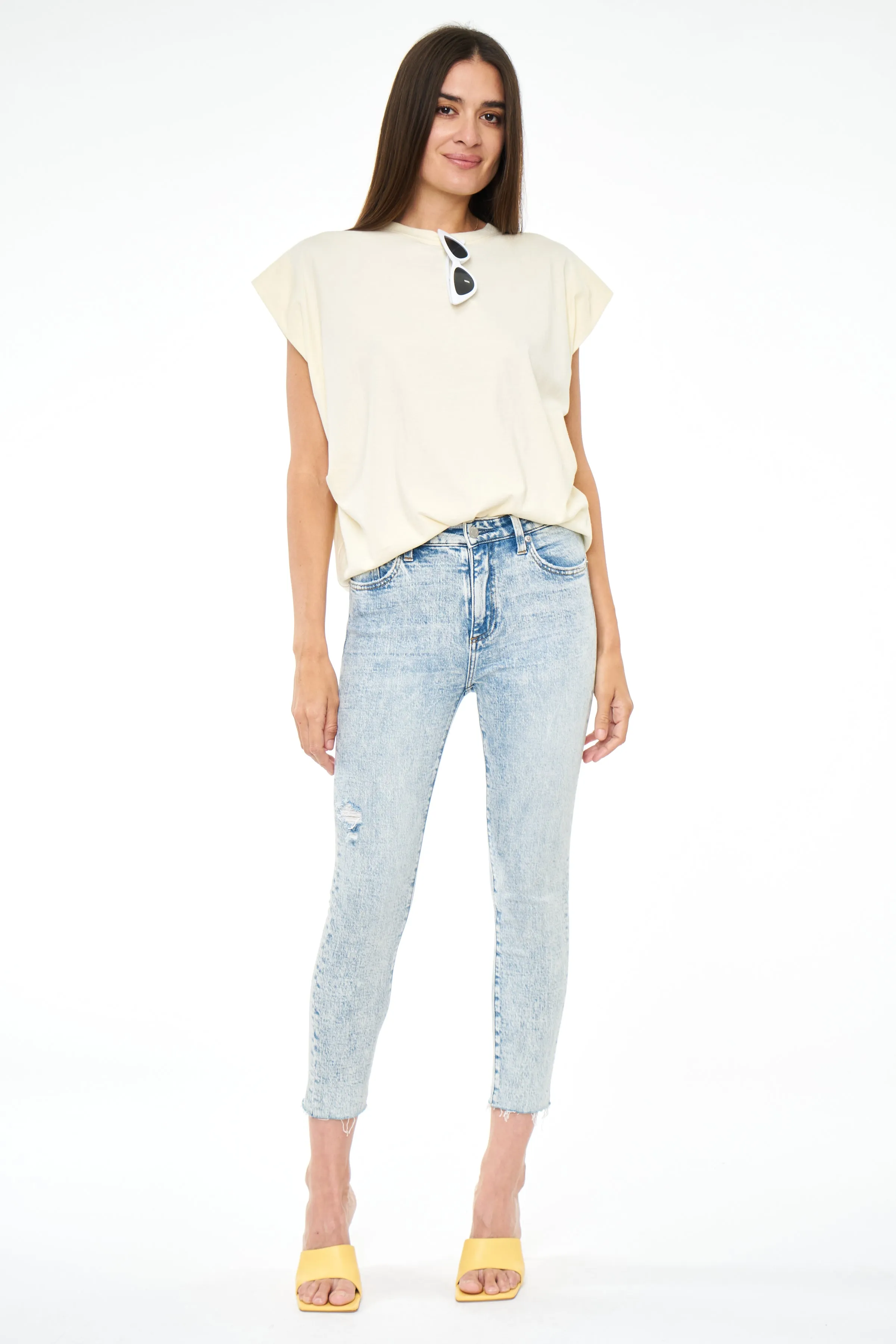 Trina Muscle Tee - Butter Yellow
