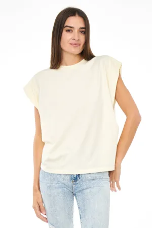 Trina Muscle Tee - Butter Yellow