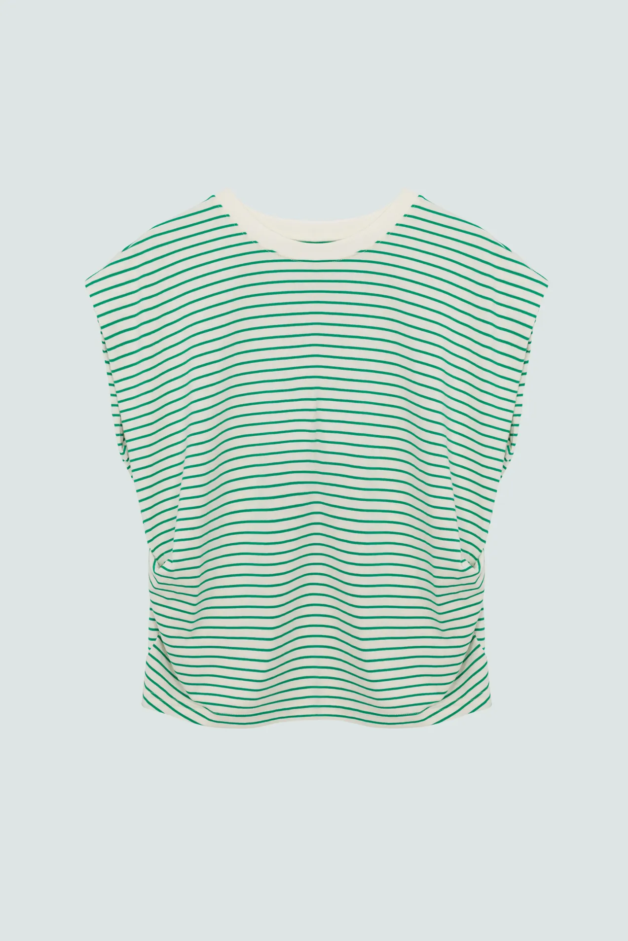Trina Muscle Tee - Vert Stripe