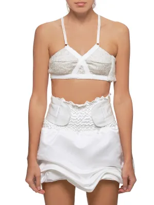 Tweed Bralette (JFAW19T02-WHITE)