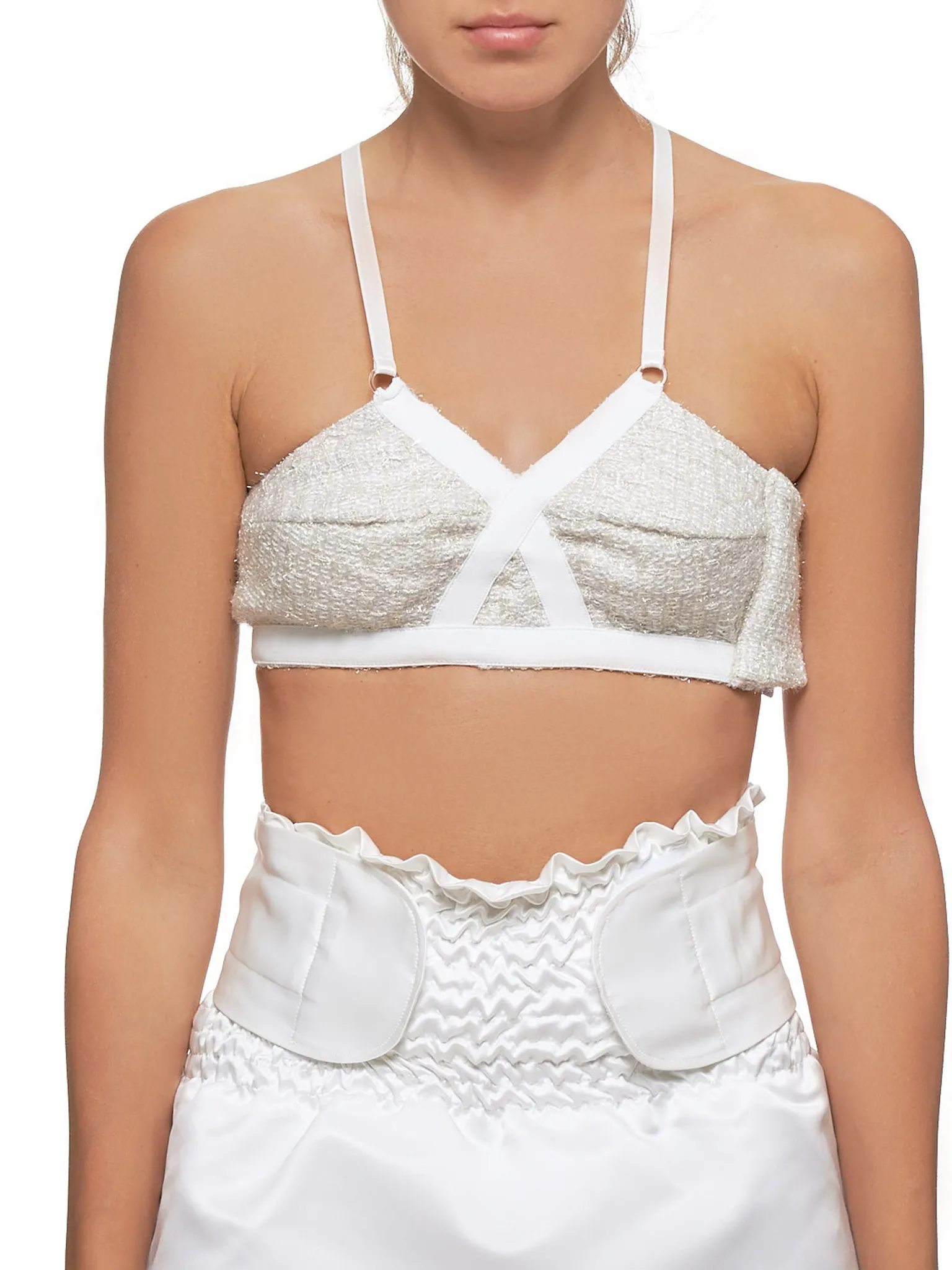 Tweed Bralette (JFAW19T02-WHITE)