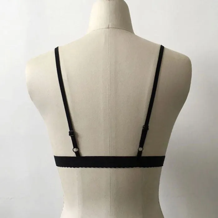Warner's Sexy Sheer Black Ultra Thin Lace Bralette